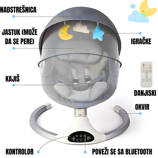 3 u 1 Električna ljuljaška za bebe