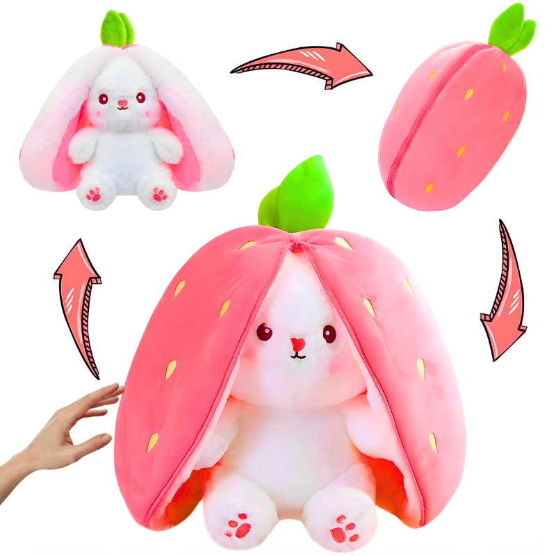 2u1 Poklon zeko za djecu - narandža/jagoda