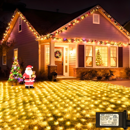 2u1 Novogodišnja mreža led lampica za dvorište