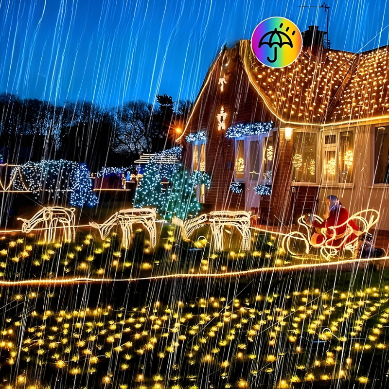 2u1 Novogodišnja mreža led lampica za dvorište