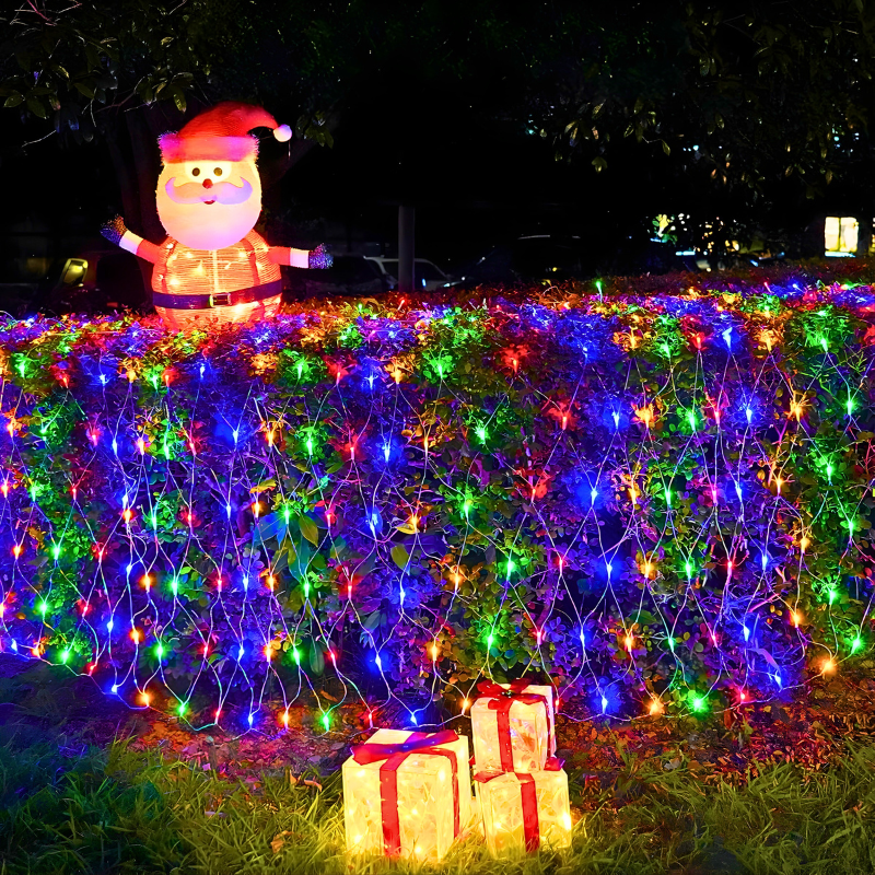 2u1 Novogodišnja mreža led lampica za dvorište